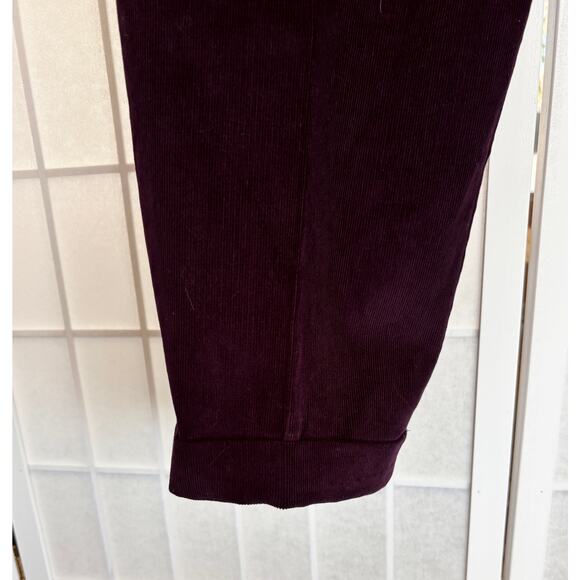 Ralph Lauren Men’s Preppy Burgundy Corduroy Cuffed Career Pants Size 46x34 - Picture 6 of 7